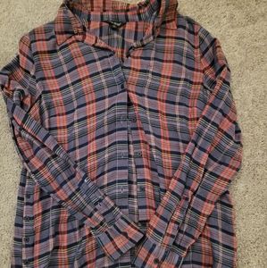 Lucky Brand Purple Plaid Button Down Long Sleeves - Purple - Size Medium